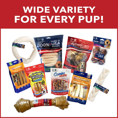 Pet Factory American Beefhide 7" Rolls Dog Chew Treats - Chicken Flavor, 4 Count/1 Pack...