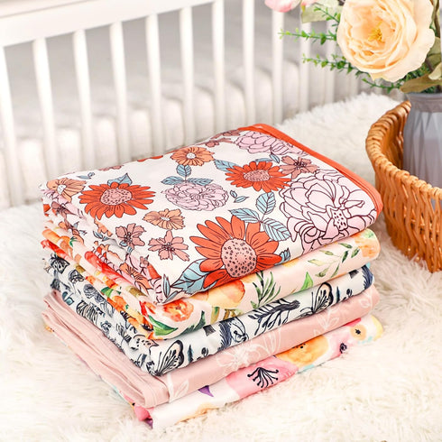 Hooyax Baby Blanket for Girls Boys, Jersey Knit Baby Swaddle Blanket, Double Layer Newborn Receiving Blanket, Soft Stretchy Nursery Blanket, 44 x ...