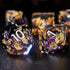 Joylord Sharp Edge Resin Dice Set for Dungeons and Dragons | Liquid Core & Gold Foil Design | Handcrafted Polyhedral DND Dice | RPG D and D Role P...