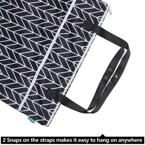 Teamoy Travel Hanging Wet Dry Bag Organizer (24.7 x 18 inches) with Two Compartments for Cloth Diaper, Laundry, Swimsuits and More, Easy to Hang E...