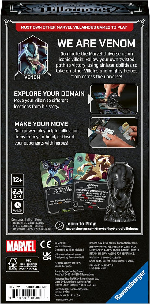 Ravensburger Marvel Villainous: We are Venom – Single Character Game Expansion for Ages 12 & Up...