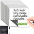Dry Erase Sticky Notes. Reusable Whiteboard Stickers 3"x3" 12 Pack. Suitable for All Smooth Surface. Great for Labels, Lists, Reminders and Decals...