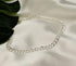 PORI JEWELERS 925 Sterling Silver 4mm Charm Link Chain Anklet - Available in Silver or Yellow...