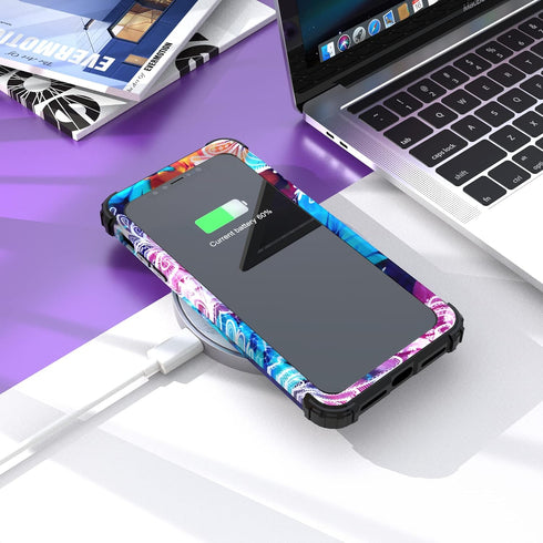 IDweel for iPhone 11 Pro Max Case with Tempered Glass, Hybrid 3 in 1 Shockproof Slim Heavy Duty Protection Hard PC Cover Soft Silicone Bumper Full...