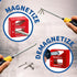 Demagnetizer and Magnetizer - Red - for Screwdrivers Tips, Bits, and Small Tools, Large or Big Screws, Drills, Drill Bits, Sockets, Nuts, Bolts, N...