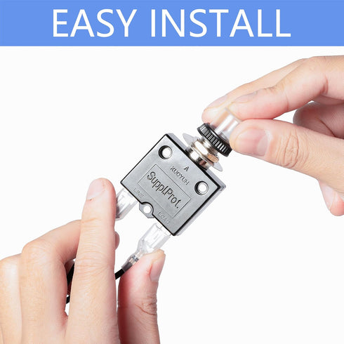 Push Button Circuit Breaker, Low Voltage Circuit Protector 3 Amp, Fuse Tester, Waterproof Cap Design, Manual Reset 32V, Low Voltage Protection...