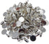 50 pcs Metal Glue On Bails Charms Round Silver Bracelets Earrings Necklaces Pendants Connectors DIY Jewelry Making Crafting Findings 18x10mm...