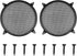 X AUTOHAUX 2pcs Grill Cover 12 Inch Mesh Protector Car Speaker Cover Woofer Subwoofer Grill...
