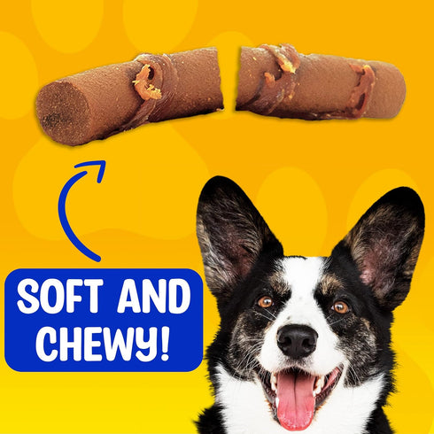 Paw & Pantry 5" Soft & Chewy USA-Chicken Wrapped Sticks for Dogs - Pack of 8 Rawhide Free Chicken Dog Treats - Grain-Free & Highly Digestible Chic...