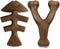 Benebone 2-pack Fishbone/Wishbone Durable Dog Chew Toys, Real Fish, Real Bacon, Made in USA, Medium...