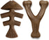 Benebone 2-pack Fishbone/Wishbone Durable Dog Chew Toys, Real Fish, Real Bacon, Made in USA, Medium...