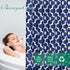 Biscaynebay Extra Long Textured Fabric Shower Curtains 72" W x 84" L, Navy Morocco Pearl Printed Hotel Spa Luxury Decorative Bathroom Curtain Mach...