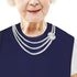 Adult Bibs for Women, Wipe ‘n Wear™ Clothing Protectors for Eating, Senior Adult Bib Crumb Catcher, Waterproof, Reusable, Washable (Pearl Necklace...