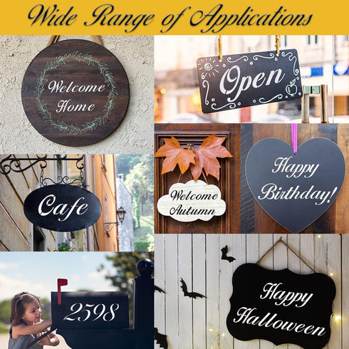 4 Inch Letter Symbol Stencils for Painting on Wood, 65 Pcs Alphabet Drawing Templates with Calligraphy Large Font and Cursive Letters Numbers Sign...