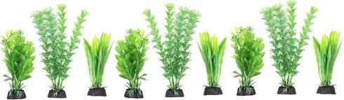 Penn-Plax Aquarium Décor and Plants - Add color and interest to your tank - 9 Pack Green...
