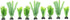 Penn-Plax Aquarium Décor and Plants - Add color and interest to your tank - 9 Pack Green...