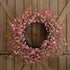 Bibelot 18inch Artificial Forsythia Flower Wreath, All Year Around Wreath for Front Door, Wedding Window Home Wall Indoor Front Door Decor (Pink, ...