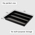 Kitchen Utensils Organizer | Utensil Tray Holder | Large Non-Slip Cutlery Drawer Organizer, 3 Compartment Multi-Purpose Home Organization, Black U...
