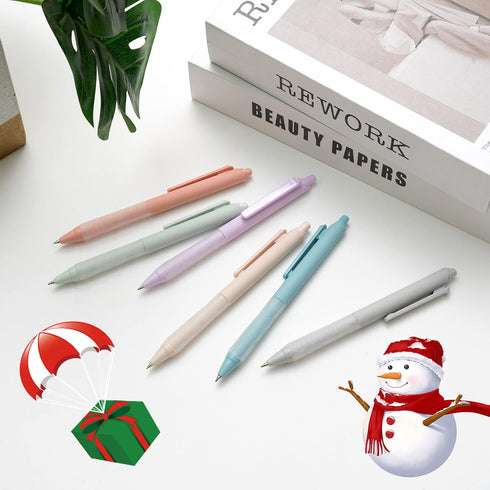 Linbsunne Ballpoint Pens Medium Point 1mm Black Pen with Super Soft Grip Ball Point Pen for Men Women Retractable Pens (6-pack)...