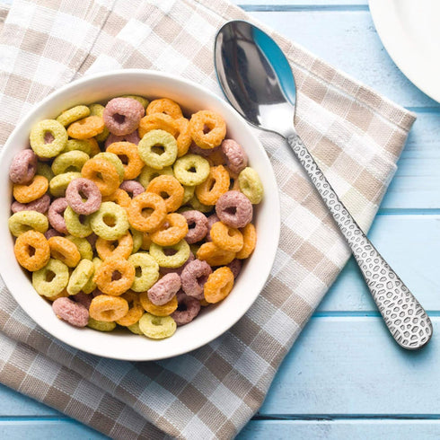 HaWare 9-Piece Toddler Kids Silverware Flatware Set, Stainless Steel Hammered(Adult Look) Preschooler Eating Utensils, Adult Diet Tableware, Inclu...