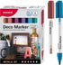 MONAMI Deco Marker 460, Bullet Tip (2.0mm), Water-Based Premium Acrylic Paint Markers for Home Decorations, Arts, Crafts, METALLIC 6-Pack (M-Red, ...