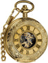 VIGOROSO Vintage Hand Wind Up Pocket Watches for Men, Mechanical Pocket Watch with Chain, Mens Skeleton Pocketwatch...