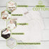 WeeSprout Unisex Organic Towel Cotton Burp Cloths, Set of 4, Four Ultra-Absorbent Layers Keep Clothes Dry, Button Transforms into Baby Bib, Machin...