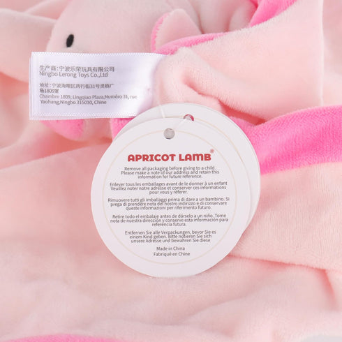 Apricot Lamb Stuffed Animals Security Blanket Pink Pig Infant Nursery Character Blanket Luxury Snuggler Plush (Pink Pig, 14 Inches)...