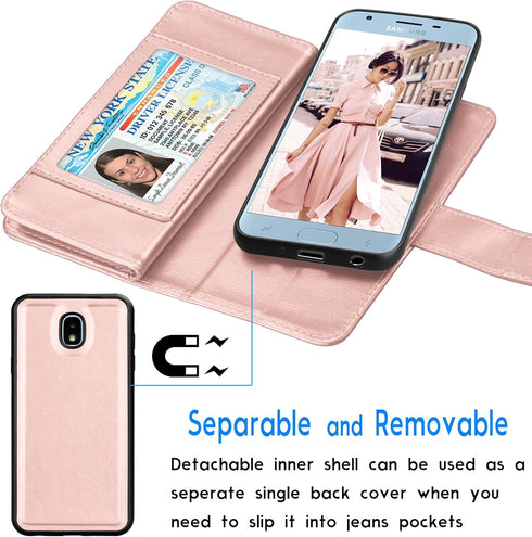 Tekcoo for Galaxy J7 2018/ J7 Aero Wallet Case, ID Card Holder Purse with PU Leather Folio Flip Cover Kickstand...