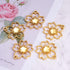 Pandahall 20Pcs Flower Alloy Open Back Bezel Pendants 30x28x2.5mm Sakura Hollow Frame Pendant Charms For DIY UV Resin Pressed Flower Jewelry Makin...