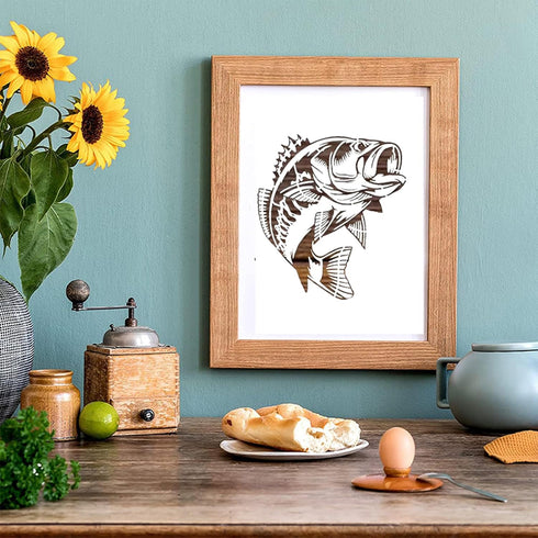 Fish Stencils for Painting Reusable Fishing Stencils Large Fisherman Template Paint Stencils for Painting on Wood Burning DIY Art Craft Fabric Can...