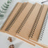 TWONE Notebook, College Ruled Spiral Notebook with Kraft Brown Soft Cover for Note Taking, Home, School, 100 Pages 50 Sheets Notebook, 5-1/2x8-1/4...