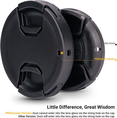 2-Pack 49mm Front Lens Cap Cover with Deluxe Cap Keeper for Canon EOS R100 R50 R10 with RF-S 18-45mm Kit Lens, for Canon EOS M50 M6 Mark II M5 M6 ...