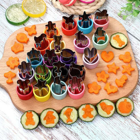Vegetable Cutter Shape Set, Mini Cookie Cutters,Biscuit Cutter to Decorate Food, Children's Baking and Food Supplement tool Accessories Kitchen Cr...