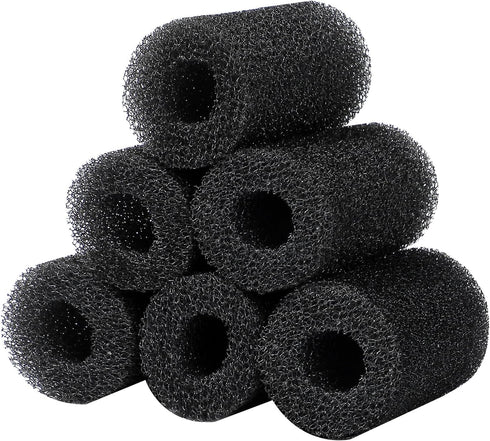 AQUANEAT 6-Pack Pre-Filter Sponge for Aquarium Shrimp Fry Fish Tank Filter 1” Intake, Replacement Foam Cover...