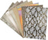 8 Pieces 8x12 Inch Faux Leather Sheets Light Gold Fine Chunky Glitter Patent Metallic Litchi Holographic Snake Texture Leather Fabric for Bows Ear...