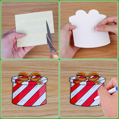 SICOHOME Christmas Bulletin Board Decorations Set 48 Pcs Winter Classroom Decoration Merry Christmas Tree Paper Cutout Christmas Home Wall School ...