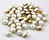Pack of 25pcs 13mm White Pearl Half Resin Dome Cap Copper Base Buttons for Crafting Sewing Scarpbooking Scarf and Clothes...
