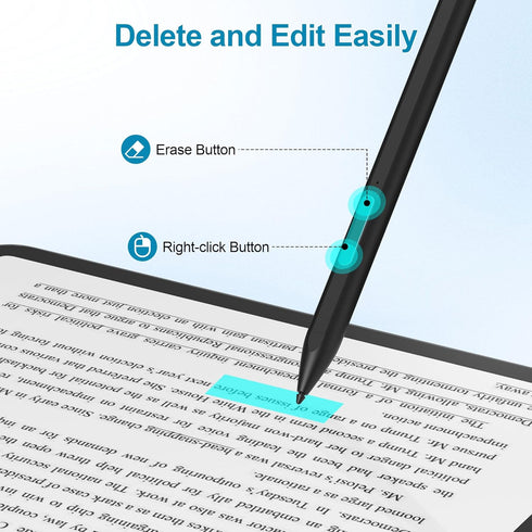 Microsoft Surface Pen for Surface Pro 9/8/11/10/7/6/5/4/3/, Fast Charging Stylus for Surface Go 2/3/Book/Laptop, Palm Rejection 4096 Pressure Sens...