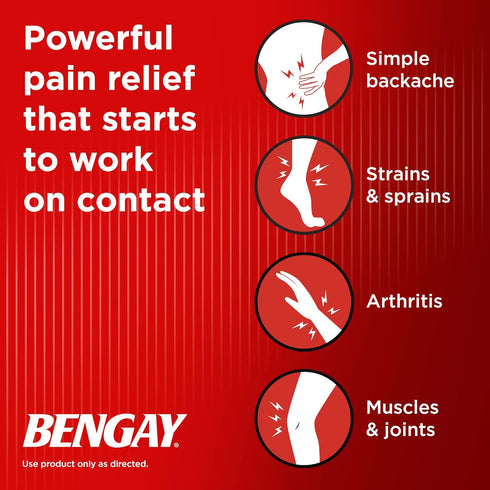 Bengay Ultra Strength Topical Pain Relief Cream, Non-Greasy Topical Analgesic for Minor Arthritis, Muscle, Joint and Back Pain, Camphor, Menthol a...