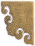 Brass Curled Box Corner Plate – Set of 2, 3.3", by Hardware Philosophy...