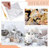 Cunhill 150 Sheets Gold Foil Sheets for Art Silver Rose Gold Leaf Sheets with Gilding Brush Gold Foil Paper Craft for Arts, Painting, Gilding Craf...