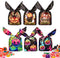 100PCS Halloween Treat Bags Candy Bags, Kids Trick or Treat Bags Goodie Bags, Cute Rabbit Ear Small Halloween Cookies Plastic Gift Bags for Hallow...