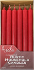 Hyoola 10 Inch Dinner Candles - 12 Pack - Red Tall Unscented Rustic Long Burning Candle Sticks...