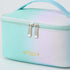KITENROM Makeup Bag Preppy Cosmetic Bag Small for Women Toiletry Bags Pouch Organizer Rainbow Gradient Green...