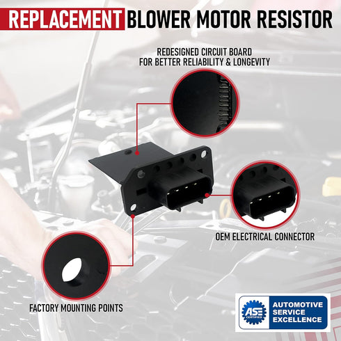 HVAC Blower Motor Resistor - Compatible with Ford, Lincoln, Mercury Vehicles - Expedition, Escape, F150, F250, F350 Super Duty, Mustang, Mark LT, ...