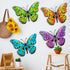 4 PCS Metal Butterfly 9.6" Butterflies Outdoor Fence Yard Art Wall Decor Hanging Decorations for Garden Living Room Bedroom Patio Balcony Gift for...