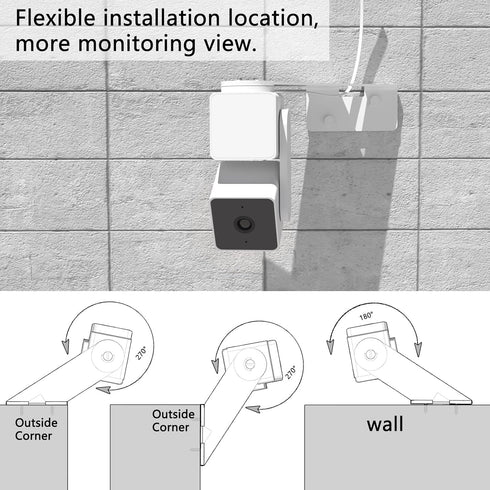 Outside Corner Wall Mount for Wyze Cam Pan V3,Made of Aluminum Alloy?High end Painted Surface. (1 Pack)...