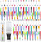 150 Pieces DIY Beadable Pens Kit - 50 plastic Beadable Pens Bulk, Refills & pen bags Included - Beaded Pens Black Ink Ballpoint Cute Pens for Stud...