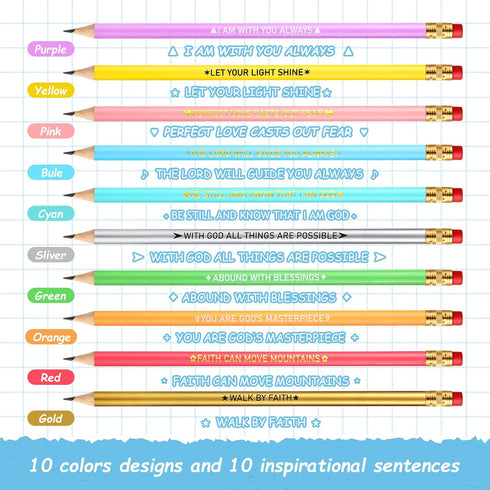 20 Pcs Inspirational Pencils Compliment Pencils with Motivational Sayings #2 Pencils Back to School Pencils Cute Fun Pencils for Kids Girls Studen...
